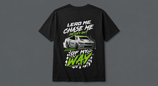 LEAD ME CHASE ME BLACK T-SHIRT